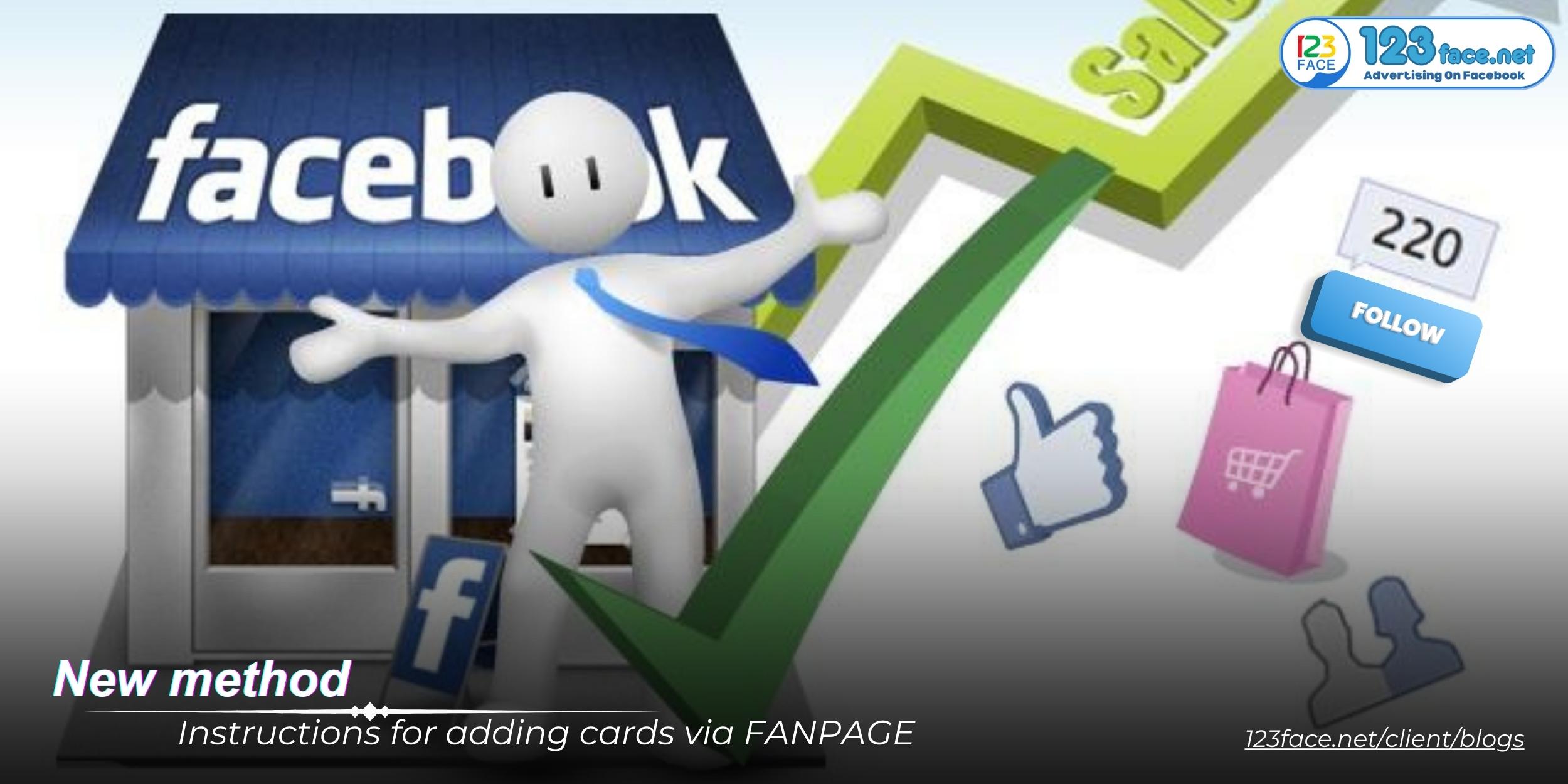 Instructions for adding cards via FANPAGE