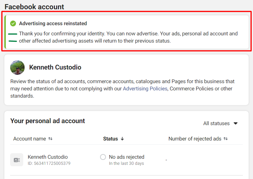 10 Ad Account Limit 50$ - FB Ads Accounts - Identity Verified